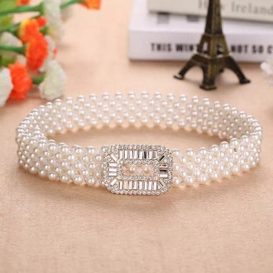 Elastic Belt with Pearl