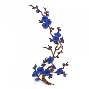 Embroidered Flowers Twig - Thermo Adhesive Application - Img 2