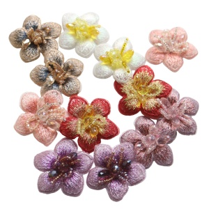Flori Brodate Decorative, 4cm (2 Bucati/Set) - Img 1
