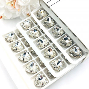 Glass Sewing Stones, 12 MM