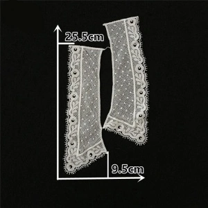 Guler Alb Brodat, 24.5 x 9.5 cm - Img 2