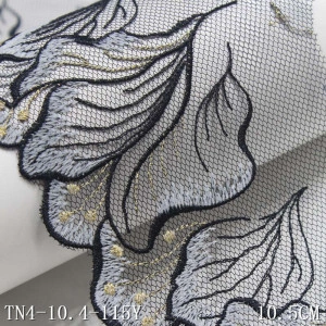 Lace Embroidered with Lurex, 10.5 cm - Img 4