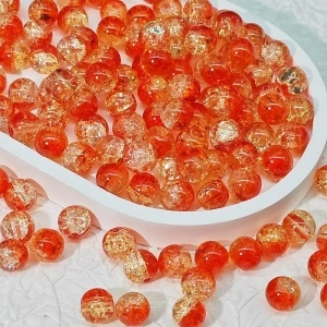 Margele Sticla, Orange 10mm (1 buc)
