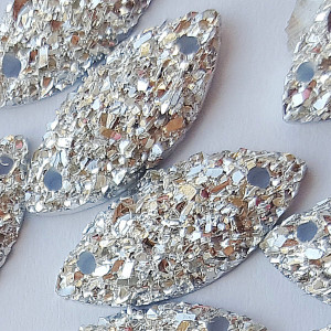 Mini crystal applications, 7 x 15 mm, (50 pieces/set)