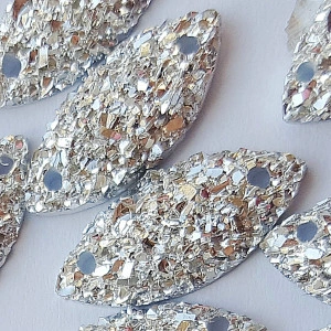 Mini crystal applications, 7 x 15 mm, (50 pieces/set)