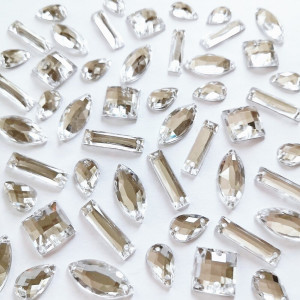 Mini Sewing Crystals, Various Shapes - Img 1