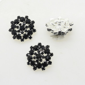 Nasturi Cristale Negre, 22mm, (1 Buc)
