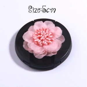 Satin Flower Set, Salmon (6 Pieces/Set) - Img 6