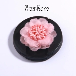 Satin Flower Set, Salmon (6 Pieces/Set) - Img 6