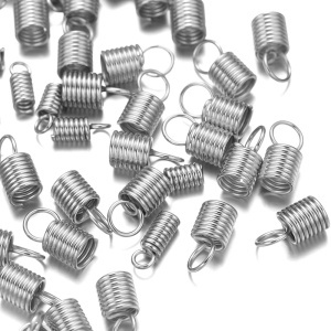 Stainless steel spring cord end, 3.5 mm interior (1 pc)