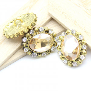 Vintage Crystal Buttons, 20mm - Img 1