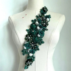 3D Flowers Crystals Coupon, Imperial Green - Img 2