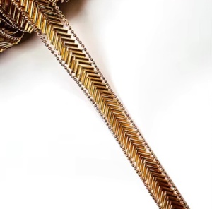Banda Termoadeziva Margele, Auriu, 1.3 cm