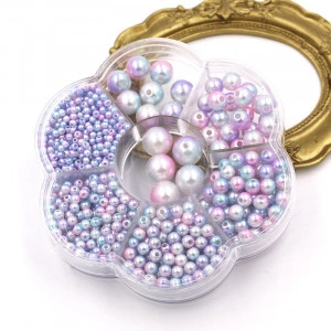 Box of Pearls with Hole, Multicoloured, Various Sizes, (1150 pieces) - Img 4