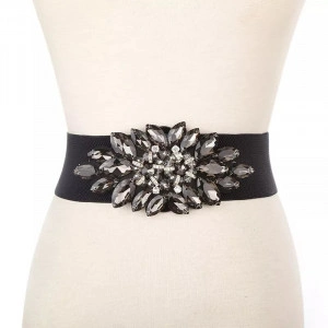 Curea Banda Elastica cu Cristale Black Diamond