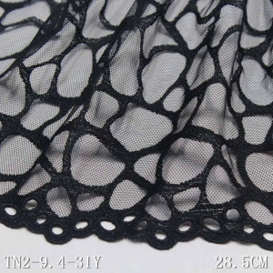 Embroidered Black Lace , 28.5 cm - Img 2