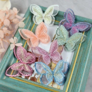 Fluturi brodati lurex,