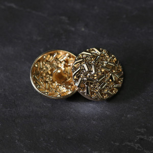 Metal Buttons, Gold, 25mm, (2pcs/set) - Img 2