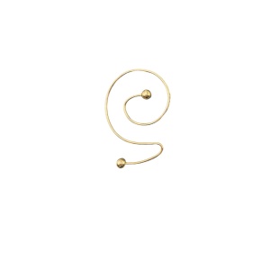 Metal S accessory for clothes, 98x78mm