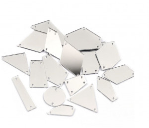 Mirror Type Acryl Sewing Crystals, Clear