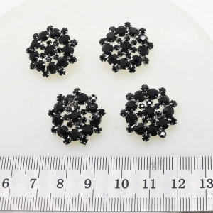 Nasturi Cristale Negre, 22mm, (1 Buc) - Img 2
