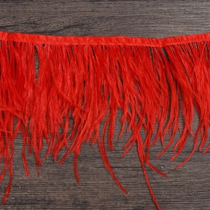 Ostrich Feathers Tape, Red - Img 2
