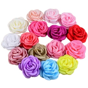 Satin Decorative Roses, 6 cm (5 pieces/set)