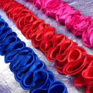 Satin Ruffled Ribbons, 11cm - Img 2