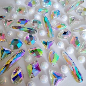 Sewing Stones Set, Pearl, Various Shapes 
