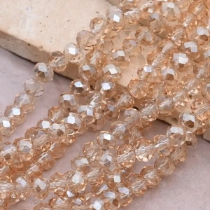 Sirag Margele Sticla, Somon, 8mm (aprox. 60 buc/sirag)