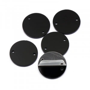Stitching Crystals, Round, Mirror, Black, (30pcs/pack)
