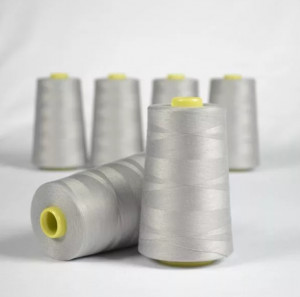 With sewing thread, grey