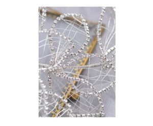Aplicatie Cristale Sticla, Frunze, 13.5x27 cm - Img 2