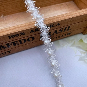 Banda Pasmanterie cu Perle, 1 cm
