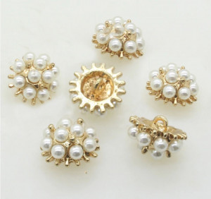 Buttons with Pearls, 18mm - Img 2