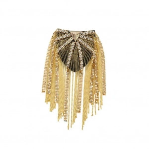 Crystal and Fringed Epaulettes, Zale Golden
