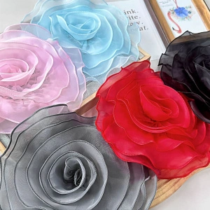Decorative Organza Flowers, 27cm