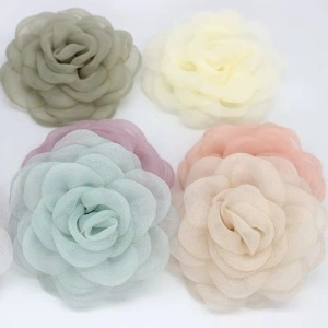 Decorative Organza Roses, 8cm