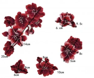 Embroidered Flower Appliques (5 pieces/set) - Img 2