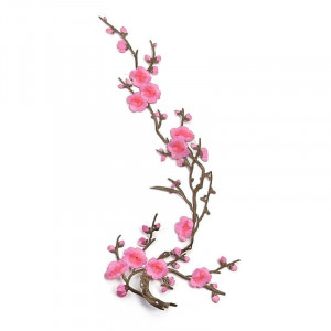 Embroidered Flowers Twig - Thermo Adhesive Application - Img 3
