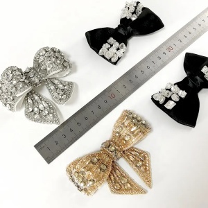 Glass Crystals Decorative Bow, 9 x 9 cm - Img 2