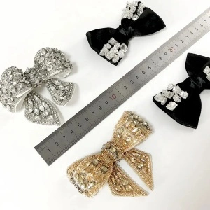 Glass Crystals Decorative Bow, 9 x 9 cm - Img 2