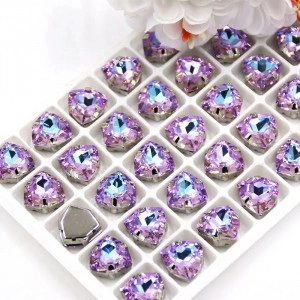 Glass Sewing Stones, 12 mm - Img 2