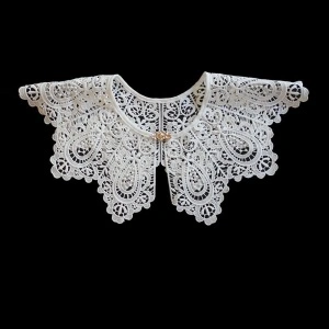 Guler Decorativ Brodat Alb, 48 x 29 cm