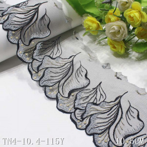Lace Embroidered with Lurex, 10.5 cm - Img 1