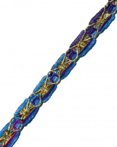Multicolor Lurex Embroidered Tape