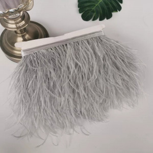 Ostrich Feathers Tape, Light Grey
