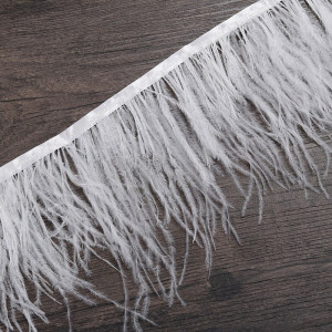 Ostrich Feathers Tape, White - Img 2