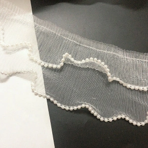 Pearl Pleated Lace, 8.5 cm - Img 4