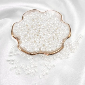 Set Perle Tubulare, Alb, 3 x 6mm (100 buc/set)